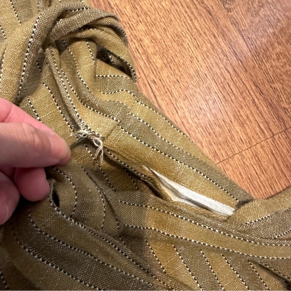 Ace & Jig Yellow striped cap sleeve jumpsuit belted straight leg oversized - Picture 8 of 10